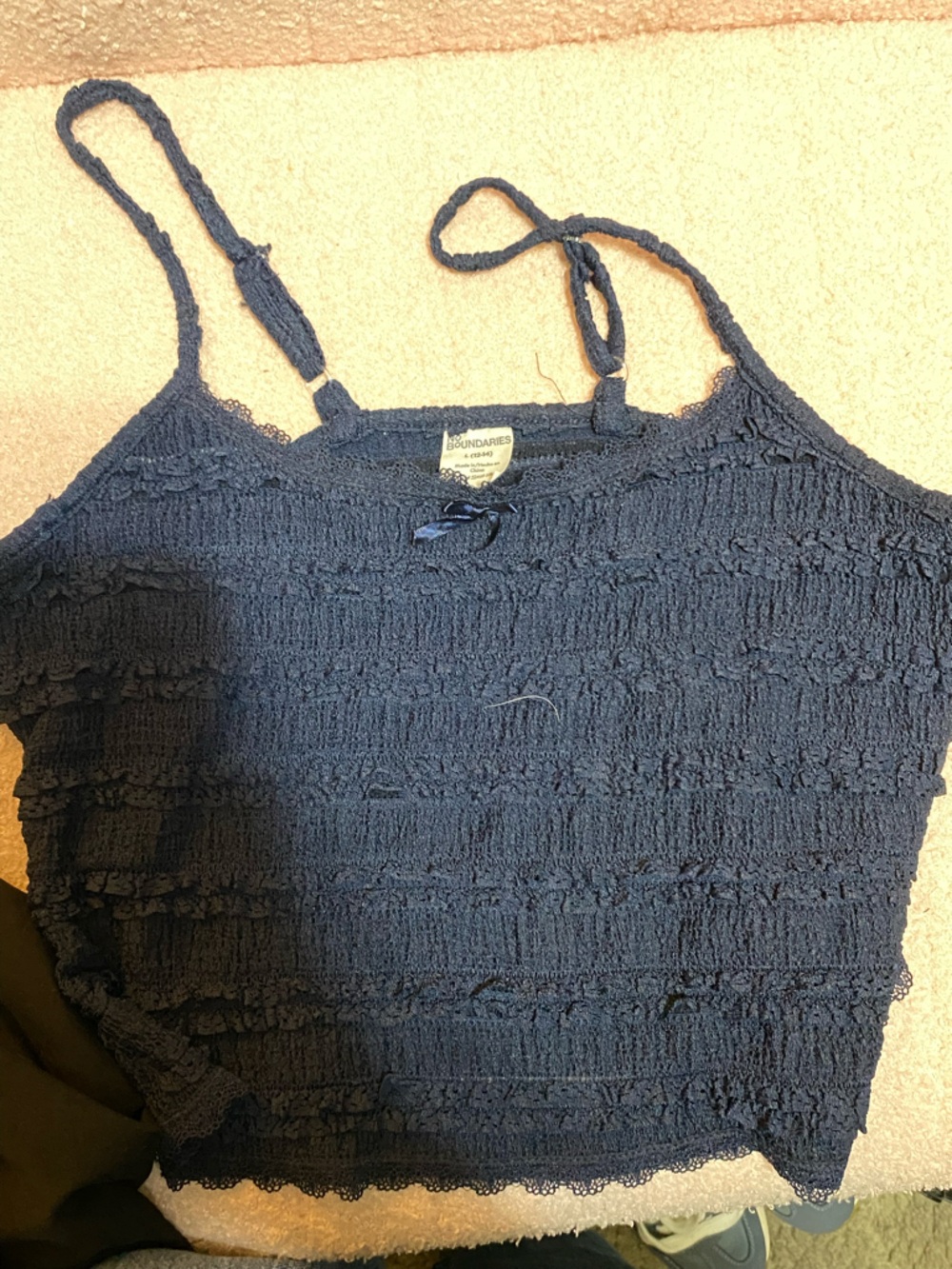Navy Textured Tank